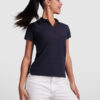 polo femme manches courtes personnalise bleu marine coton bio